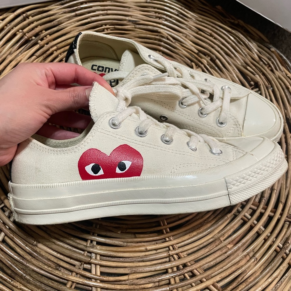 White Comme Des Garcons PLAY x Converse